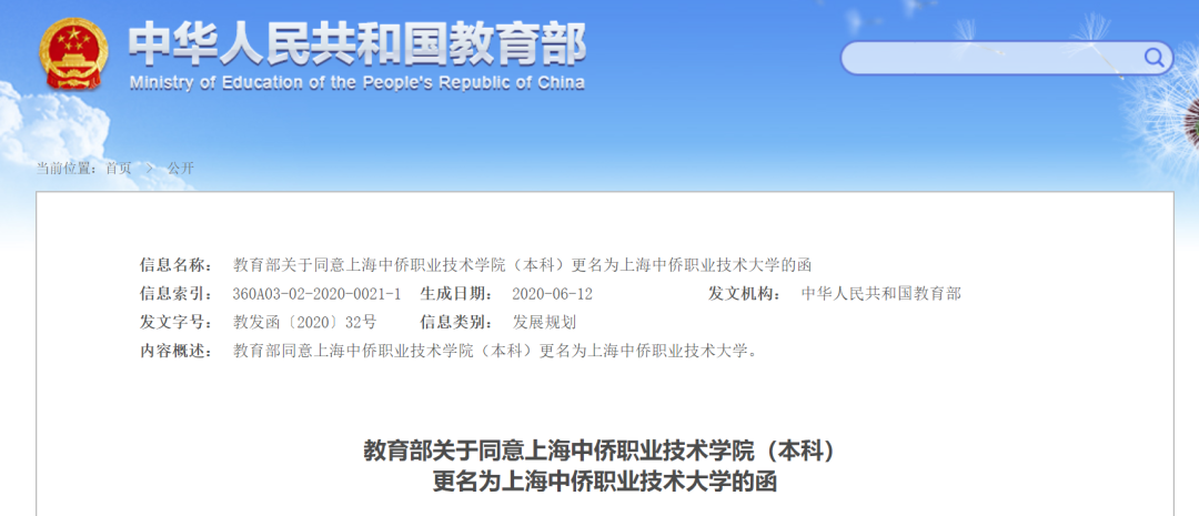 上海中僑職業(yè)技術(shù)大學