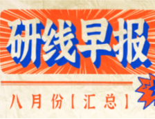 【研線早報·八月份匯總】