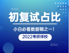 2022考研擇校：這些院校復(fù)試壓力小初試占比高，你知道嗎？