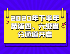 2020年下半年全國大學英語四、六級查分通道已開啟！四、六級成績公布！
